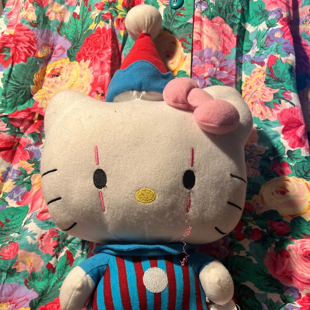 Circus Theme Clowncore Hello Kitty Plush
